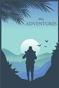 my ADVENTURES: Bucket List Journal Adventure Awaits. Record Your 100 Bucket List Ideas.