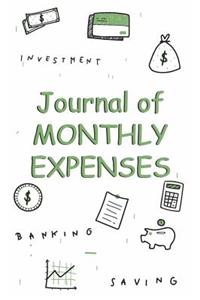 Journal of Monthly Expenses