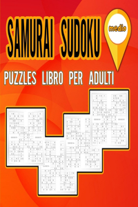 Samurai Sudoku Puzzles libro per adulti medio
