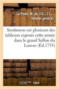 Sentimens Sur Plusieurs Des Tableaux Exposés Cette Année Dans Le Grand Sallon Du Louvre