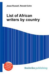 List of African Writers by Country