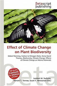 Effect of Climate Change on Plant Biodiversity