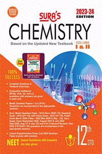 SURA`S 12th Std Chemistry Volume 1 and 2 Exam Guide in English Medium 2023-24 Edition