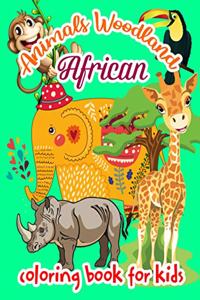 Animals Woodland African coloring book for kids