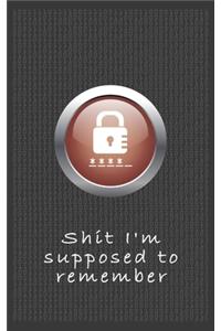 Shit I'm supposed to remember