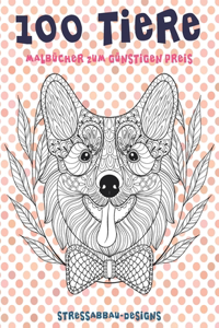 Malbücher zum günstigen Preis - Stressabbau-Designs - 100 Tiere