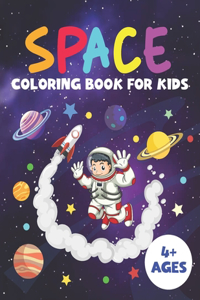 Space Coloring Book For Kids Ages 4-8