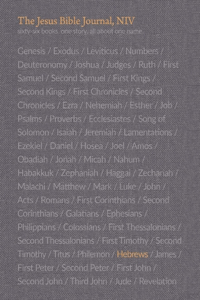 The Jesus Bible Journal, Hebrews, NIV, Paperback, Comfort Print