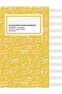 Manuscript Paper Notebook