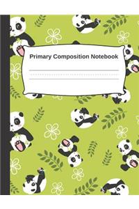 Primary Composition Notebook: Story Paper Workbook Journal Blank Writing Sheets With Baby Panda And Babmoo For Kids In Kindergarten, Preschool or 1st, 2nd, 3rd and 4st Grade Stud