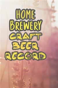 Home Brewery Craft Beer Record