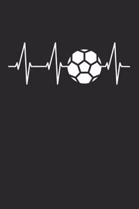 Soccer Training Journal - Gift for Soccer Player - Heartbeat Soccer Notebook - Soccer Diary