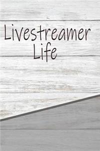 Livestreamer Life: Personalized Rustic Journal, Notebook Lined Pages 120 Pages 6x9