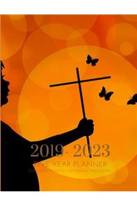 2019-2023 Five Year Planner Christian Goals Monthly Schedule Organizer