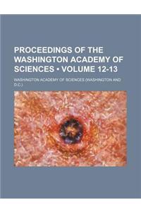 Proceedings of the Washington Academy of Sciences (Volume 12-13 )