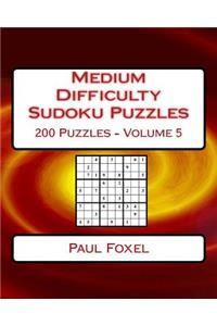 Medium Difficulty Sudoku Puzzles Volume 5