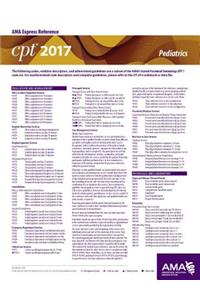 CPT 2017 Express Reference Coding Card Pediatrics