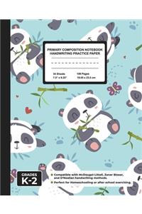 Primary Composition Notebook Handwriting Practice Paper