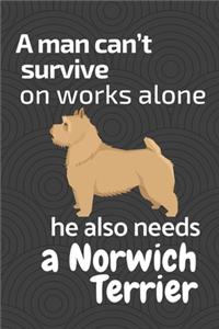 man can't survive on works alone he also needs a Norwich Terrier
