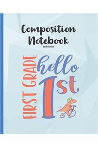 1st Grade Composition Notebook Wide Ruled
