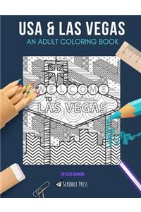 USA & Las Vegas: AN ADULT COLORING BOOK: USA & Las Vegas - 2 Coloring Books In 1
