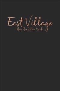 East Village NYC New York Journal Rose Gold Cover 120 Pages Lined
