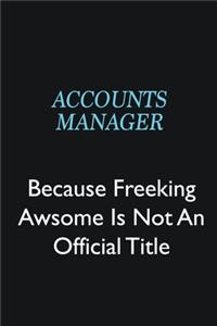 Accounts Manager Because Freeking Awsome is not an official title