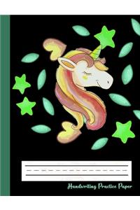 Unicorn- Handwriting Practice Paper