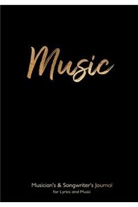 Musician's and Songwriter's Journal for Lyrics & Music