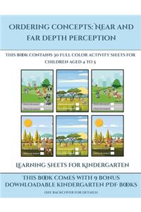 Learning Sheets for Kindergarten (Ordering concepts near and far depth perception)