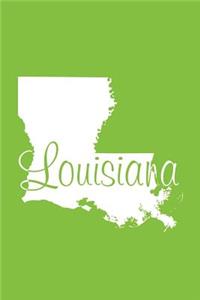 Louisiana - Lime Green Lined Notebook with Margins