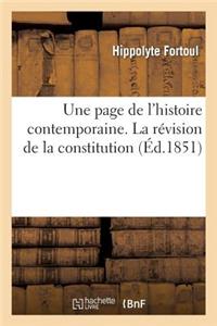Une Page de l'Histoire Contemporaine. La Révision de la Constitution