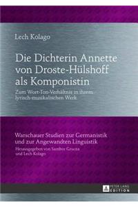 Die Dichterin Annette Von Droste-Huelshoff ALS Komponistin