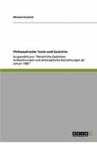 Philosophische Texte und Gedichte