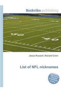 List of NFL Nicknames