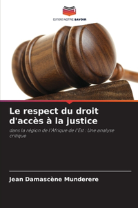 respect du droit d'accès à la justice