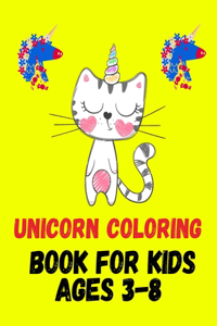 Unicorn Coloring Book for Kids Ages 3-8