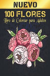 100 Flores Libro de Colorear Adultos