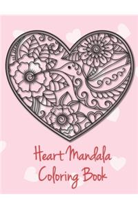 Heart Mandala Coloring Book