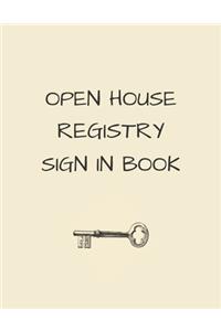 Open House Registry Sign In Book