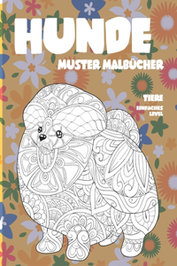 Muster Malbücher - Einfaches Level - Tiere - Hunde