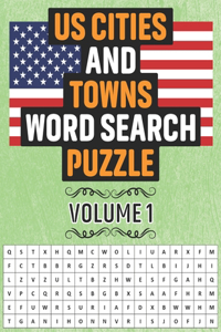 US Cities And Towns Word Search Puzzle