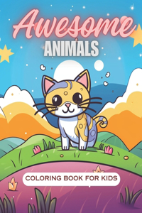 Awesome Animals Coloring Book
