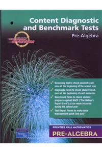 Prentice Hall Math Pre-Algebra Content Diagnostic Tests Blackline Masters 2004c