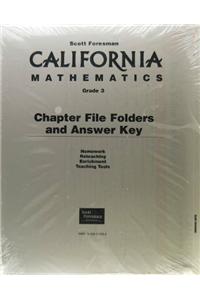 CA Math 2001c Chapter File Folders Package Grade 3