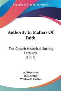 Authority In Matters Of Faith
