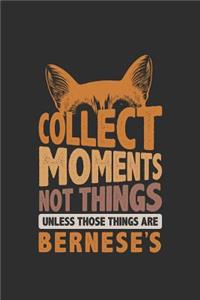 Collect Moments Not Things Unless Those Things Are Bernese's: Gifts for Dog Owners 100 page Blank lined 6 x 9 journal to jot down your ideas and notes