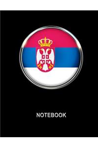 Notebook. Serbia Flag Cover. Composition Notebook. College Ruled. 8.5 x 11. 120 Pages.