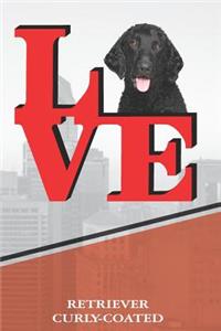 Retriever Curly-Coated: Love Park Recipe Blank Cookbook Notebook Book Is 120 Pages 6x9