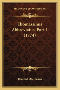 Thomassinus Abbreviatus, Part 1 (1774)